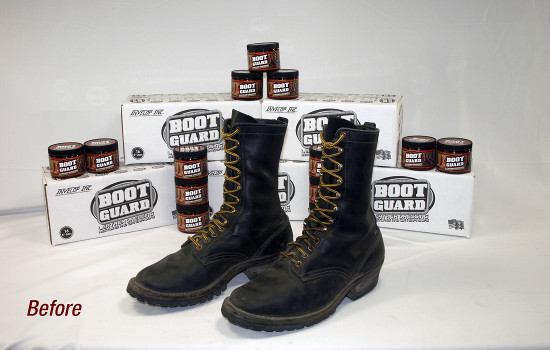 Men's Boots before being treated with Boot Guard®
